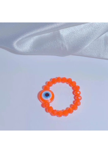 Yeni Trendy Akrilik Boncuk Nazar Yüzükler Kadın Kızlar Için Renkli El Yapımı Reçine Elastik Boncuklu Yüzük Ins Tarzı Estetik Takı (Yurt Dışından) fırsatları