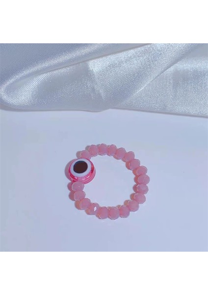 Yeni Trendy Akrilik Boncuk Nazar Yüzükler Kadın Kızlar Için Renkli El Yapımı Reçine Elastik Boncuklu Yüzük Ins Tarzı Estetik Takı (Yurt Dışından) indirimleri