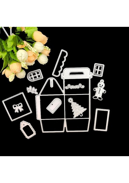 Noel Hediyesi Kutusu Die Metal Kesme Ölür Çerçeve Zanaat Kesme Die Kabartma Stencil El Yapımı Kağıt Kart Yapımı Için Scrapbooking (Yurt Dışından)