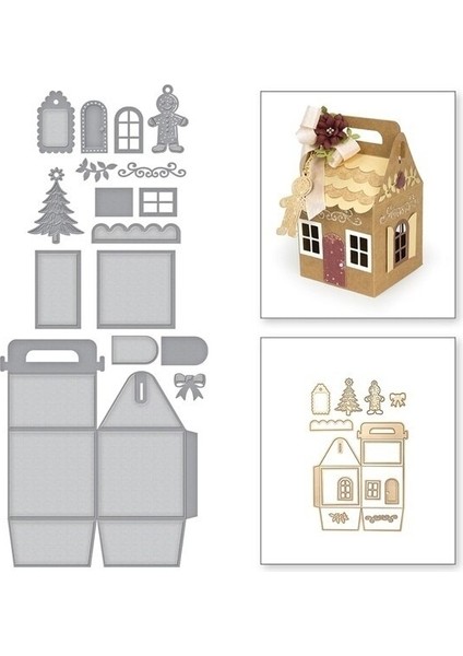 Noel Hediyesi Kutusu Die Metal Kesme Ölür Çerçeve Zanaat Kesme Die Kabartma Stencil El Yapımı Kağıt Kart Yapımı Için Scrapbooking (Yurt Dışından) fiyatları