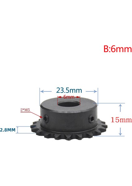 04C Zincir Dişli 10 Diş Endüstriyel Dişli Çark Üst Tel Delikli 5/6/8/10MM Sevıch (Yurt Dışından)