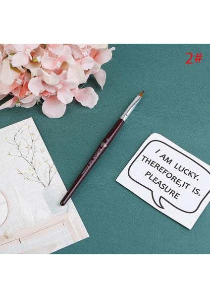 Kolinsky Akrilik Yuvarlak Tırnak Fırçası Manikür Alet Seti Boyutu 2 4 6 8 10 12 14 (Yurt Dışından)