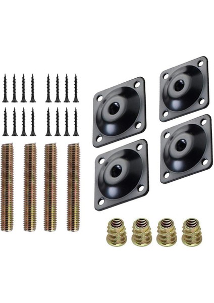 4 Adet/takım Mobilya Bacak Montaj Plakaları Kanepe Bacak Bağlantı Plakaları M8 Askı Cıvata Vidalar Adaptörler Metal Plakalar Kanepe Kanepe Sandalye Için Braket Kiti (Yurt Dışından)
