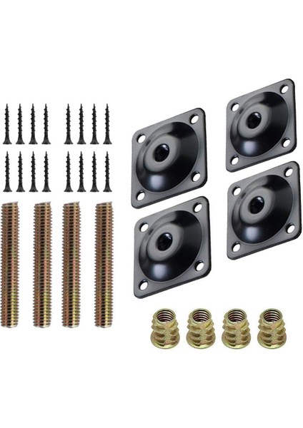 4 Adet/takım Mobilya Bacak Montaj Plakaları Kanepe Bacak Bağlantı Plakaları M8 Askı Cıvata Vidalar Adaptörler Metal Plakalar Kanepe Kanepe Sandalye Için Braket Kiti (Yurt Dışından)