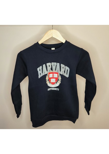 Harvard Baskılı 3 Iplik Şardonlu Çocuk Sweatshirt