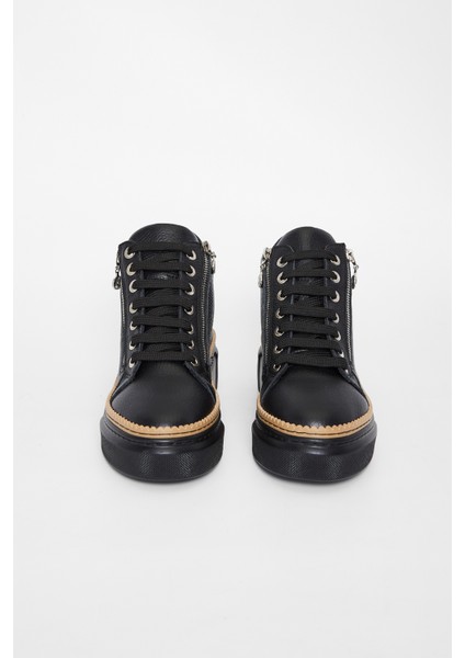 Kadın Siyah Floter Hakiki Deri Casual Bot 937 5022-03 Bn Bot SK23/24 fiyatları