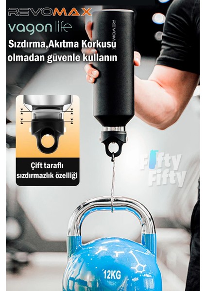 Revomax 473 ml Özel Kapak Sistemli 18SAAT Sıcak/36 Saat Soğuk Çelik Termos -473ML
