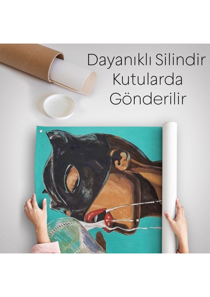 Süt Içen Kadın Dekoratif Duvar Örtüsü - HALISI-6232 indirimleri