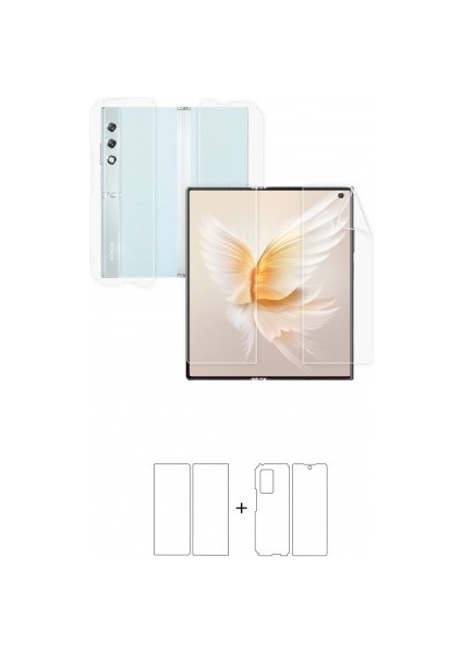 Honor V Purse Ön, Arka ve Yan 360 Derece Tam Kaplama Poliüretan Film