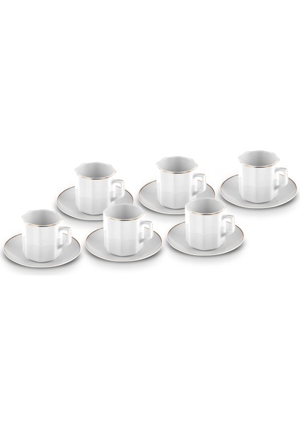 Vezir 6 Kişilik Kahve Fincan Takımı 80 ml