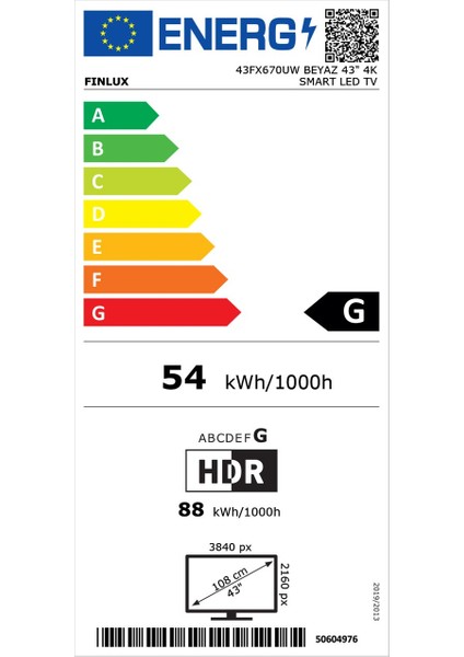 43FX670UW 43'' 109 Ekran 4K Smart LED Televizyon