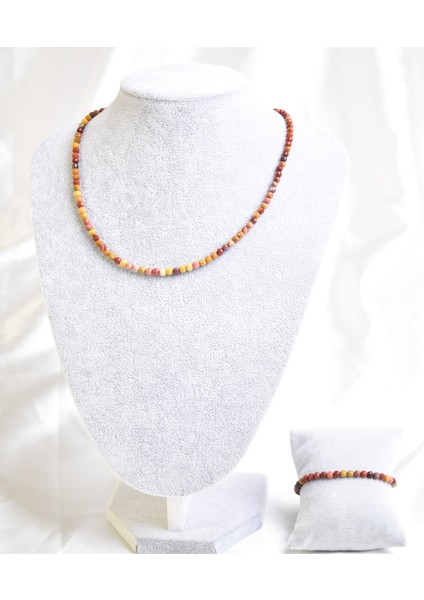 Sarı Jasper Doğal Taş 3-4mm Kolye - Bileklik