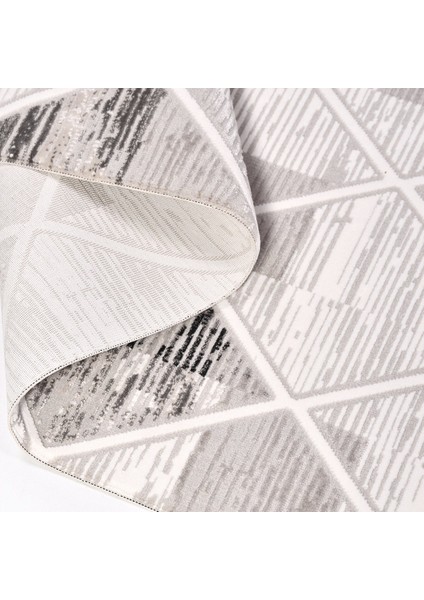 Gri Antrasit Geometrik Desen Modern Halı modelleri