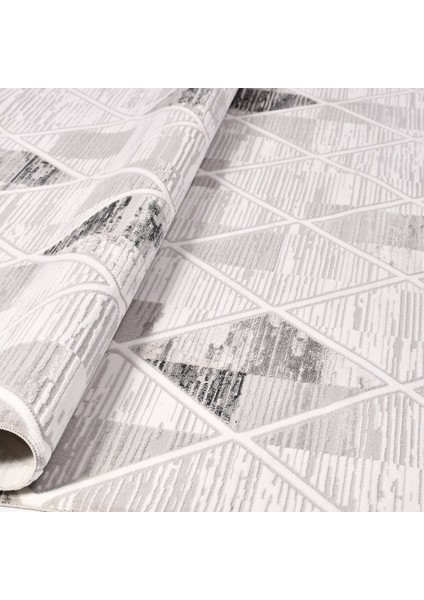 Gri Antrasit Geometrik Desen Modern Halı fırsatları