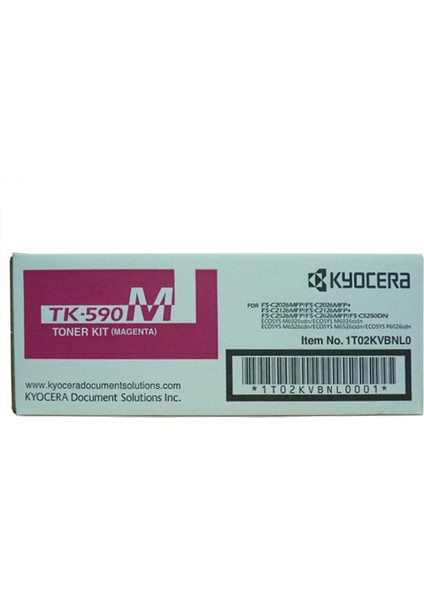 Kyocera Mita TK-590 Kırmızı Toner Orjinal, Fs C 2126 Mfp 100 gr