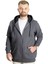 Mode Xl Büyük Beden Erkek Sweat Zippered Basic 20543 Füme 1