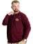 Büyük Beden Sweat Selanik Crown Of A King 23444 Bordo 2