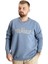 Büyük Beden Erkek Sweat Bisyaka Do It Yourself 23168 Mavi 1
