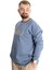 Büyük Beden Erkek Sweat Bisyaka Do It Yourself 23168 Mavi 2