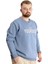 Büyük Beden Erkek Sweat Bisyaka Do It Yourself 23168 Mavi 3