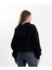 Unisex Oversize Siyah Kapşonlu Sweatshirt 4