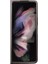 Galaxy Z Fold 5 Kılıf Guess Orjinal Lisanslı Pu Deri Taşlı Üçgen Logo 4g Desenli Strass Kahverengi 4
