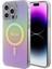 iPhone 15 Pro Uyumlu Kılıf Guess Orjinal Lisanslı Magsafe Şarj Özellik Yazı Logolu Iridescent Pembe 2