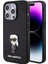 iPhone 15 Pro Max Uyumlu Kılıf Ikonik Fixed Glitter Metal Logo Orjinal Lisanslı Siyah 2