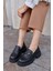 Georgiana Siyah Deri Kadın Loafer 5