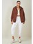 Kadın Kahve Kapüşonlu Oversize Fermuarlı Sweatshirt 4