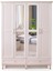 Kuğu Gardırop-Mdf-Ay taşı-160x60x220cm-4 Kapaklı-Aynalı-Ücretsiz Nakliye Ve Montaj 1