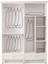 Kuğu Gardırop-Mdf-Ay taşı-160x60x220cm-4 Kapaklı-Aynalı-Ücretsiz Nakliye Ve Montaj 2