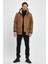 Kanvas Kumaş Kapüşonlu Slim Fit Kalıp Erkek Kışlık Mont 1