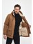 Kanvas Kumaş Kapüşonlu Slim Fit Kalıp Erkek Kışlık Mont 2