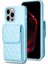 Iphone 15 Pro Max Blue Için Dikey Cüzdan Pu Kılıf (Yurt Dışından) 1