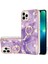 Iphone 15 Pro Max Purple Için Ectroplated Mermer Imd Tpu Kılıfı (Yurt Dışından) 1