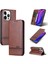 Magnicy Buzağı Doku Pu Pu Kılıfı Iphone 15 Pro Dark Brown Için (Yurt Dışından) 1