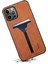 Iphone 15 Pro Brown Için Kart Yuvası Pu Geri Kılıf (Yurt Dışından) 2