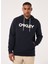 Lacivert - Beyaz Erkek Kapüşonlu Baskılı Sweatshirt FOA402599 B1B Po Hoodıe 2.0 1