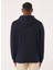 Lacivert - Beyaz Erkek Kapüşonlu Baskılı Sweatshirt FOA402599 B1B Po Hoodıe 2.0 2