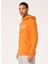 Turuncu Erkek Kapüşonlu Baskılı Sweatshirt FOA402599 B1B Po Hoodıe 2.0 3