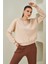 Tena Moda Kadın Taş Bisiklet Yaka Üç Iplik Basic Sweatshirt 1
