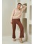 Tena Moda Kadın Taş Bisiklet Yaka Üç Iplik Basic Sweatshirt 3