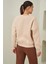 Tena Moda Kadın Taş Bisiklet Yaka Üç Iplik Basic Sweatshirt 4