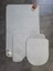 Ultrasoft Gümüş Gri 3’lü Düz Banyo ve Klozet Paspas Takımı Kaymaz Tabanlı Yıkanabilir 1