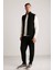 Siyah Activewear Merino Yün Triko Yelek 2