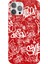 iPhone 12 Pro Silikon Urban Grafiti Yazılı Tarz Style Kırmızı Renkli Telefon Kılıfı 1