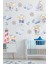 Kaptan Fil ve Arkadaşları Sevimli Çocuk Bebek Odası Sticker Seti, Cam Duvar Sticker Çocuk Odası 1