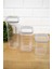 3'lü Set Akrilik Mika Vakum Kapaklı 1700 ml - 1200 ml - 900 ml Saklama Kabı Seti 2