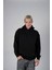 Siyah Basic Oversize Kapşonlu Sweatshirt 1